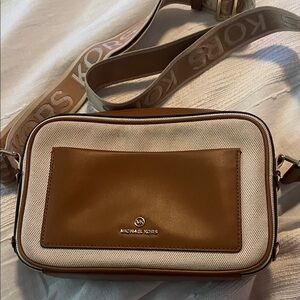 Michael Kors Tan and Cream Women’s Crossbody Bag